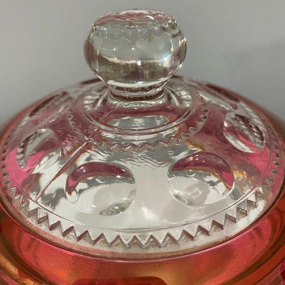 Ruby Depression Glass candy dish - Picture 3 of 5